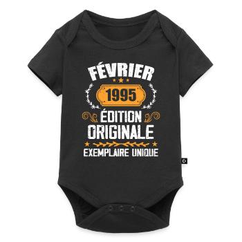 Cadeau 29e Anniversaire Nées En Février 1995 - Body à manches courtes Premium Bébé - noir - Devant