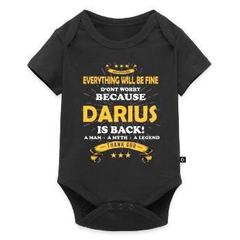Tout ira bien Darius est de retour - Body à manches courtes Premium Bébé - noir - Devant