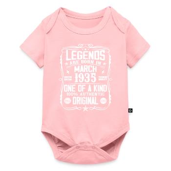 March 1935 Vintage 89 Years Anniversary Gift - Baby Premium short-sleeve bodysuit - rose - Front