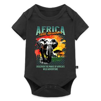 Africa Elephant Nature Adventure Wilderness Safari - Baby Premium short-sleeve bodysuit - black - Front