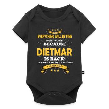 Everything's going to be alright, because Dietmar Ist da Outfit - Baby Premium short-sleeve bodysuit - black - Front