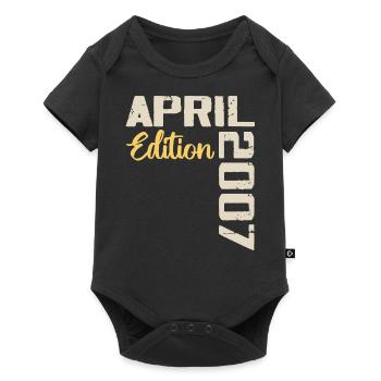 17 Jahre Jubiläum April 2007 Geburtstagsgeschenk - Baby Premium Kurzarmbody - Schwarz - Vorne