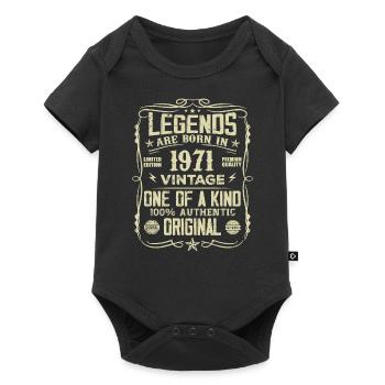 Made In 1971 Vintage Anniversary Gift 1971 - Baby Premium short-sleeve bodysuit - black - Front