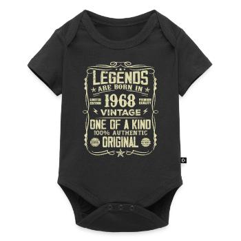 Made In 1968 Vintage 1968 Anniversary Gift - Baby Premium short-sleeve bodysuit - black - Front