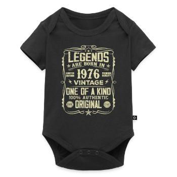 Made In 1976 Vintage Birthday Gift 1976 - Baby Premium short-sleeve bodysuit - black - Front