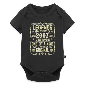 Made In 2007 Vintage Anniversary Gift 2007 - Baby Premium short-sleeve bodysuit - black - Front