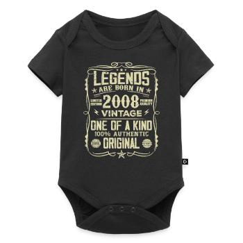 Made In 2008 Vintage Anniversary Gift 2008 - Baby Premium short-sleeve bodysuit - black - Front