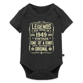Made In 1949 Vintage Anniversary Gift 1949 - Baby Premium short-sleeve bodysuit - black - Front