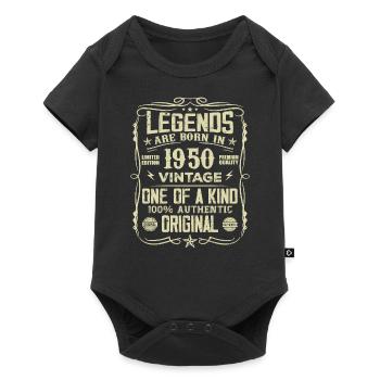 Made in 1950's Vintage 1950's Anniversary Gift - Baby Premium short-sleeve bodysuit - black - Front