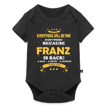 Tout ira bien, car Franz Ist da Outfit - Body à manches courtes Premium Bébé - noir - Devant