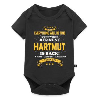 Everything will be fine Hartmut Is back - Baby Premium short-sleeve bodysuit - black - Front