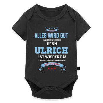 Alles wird gut denn Ulrich Ist da Outfit - Baby Premium Kurzarmbody - Schwarz - Vorne