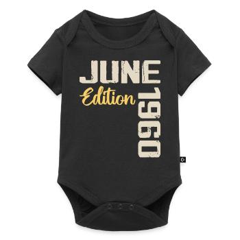 Born in June 1960 Gift June 1960 Birthday - Baby Premium short-sleeve bodysuit - black - Front