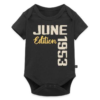 Born in June 1953 Gift June 1953 Birthday - Baby Premium short-sleeve bodysuit - black - Front