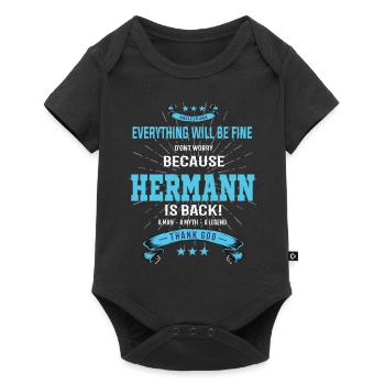 Tout ira bien Hermann est de retour - Body à manches courtes Premium Bébé - noir - Devant