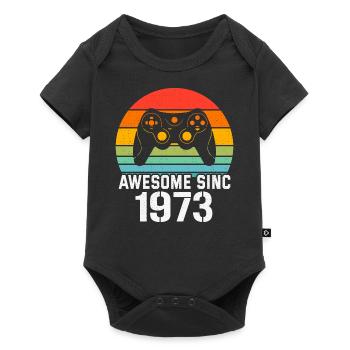 1973 Birthday Gift For All Gamers 1973 - Baby Premium short-sleeve bodysuit - black - Front