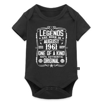 Legendary since August 1961 - Vintage August 1961 - Baby Premium short-sleeve bodysuit - black - Front