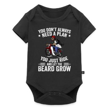 Motorcycle Beard Biker Full Beard Bike Rocker - Body à manches courtes Premium Bébé - noir - Devant