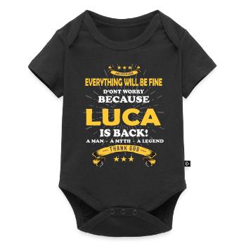 Everything will be fine Luca Is back - Baby Premium short-sleeve bodysuit - black - Front