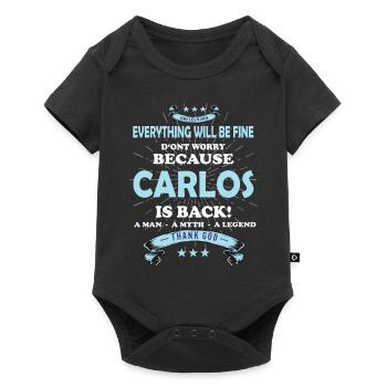 Tout ira bien Carlos est de retour - Body à manches courtes Premium Bébé - noir - Devant