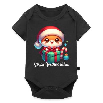 Noël du renard - Body à manches courtes Premium Bébé - noir - Devant