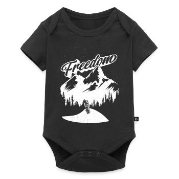 Illustration Bike Running Mountain Graphic - Baby Premium short-sleeve bodysuit - black - Front