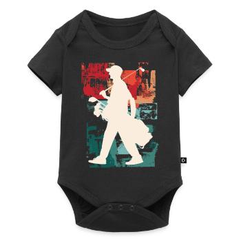 Golf Golfen Golfspieler Sport Hobby Club Vintage - Baby Premium Kurzarmbody - Schwarz - Vorne