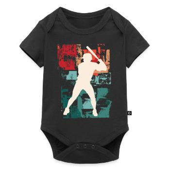 Baseball Baseball Player Player Vintage Colorful - Baby Premium short-sleeve bodysuit - black - Front