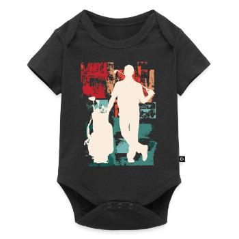 Golf Golfen Golfspieler Sport Hobby Club Vintage - Baby Premium Kurzarmbody - Schwarz - Vorne