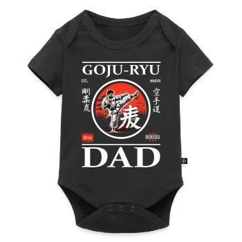 Goju-Ryu Karate Dad Design avec karatéka et kanji - Body à manches courtes Premium Bébé - noir - Devant