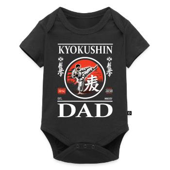 Kyokushin Karate Dad Design avec karatéka et kanji - Body à manches courtes Premium Bébé - noir - Devant