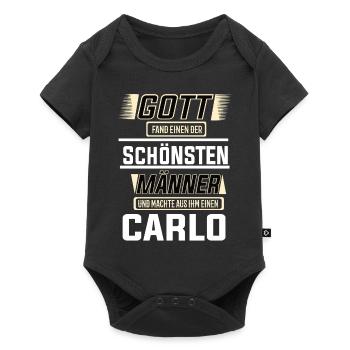 Carlo the Most Beautiful Man Shaped by God Design - Baby Premium short-sleeve bodysuit - black - Front