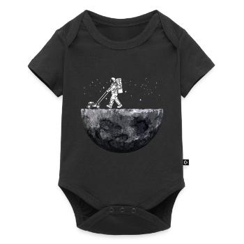 Space Astronauts Mowing Lawn - Baby Premium short-sleeve bodysuit - black - Front