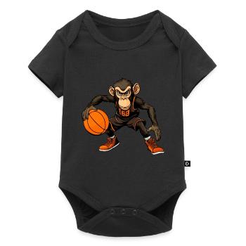 Singe Basket-ball - Body à manches courtes Premium Bébé - noir - Devant