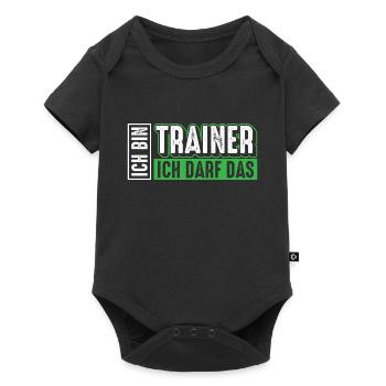 Trainer | Ich bin Trainer ich darf das - Baby Premium Kurzarmbody - Schwarz - Vorne
