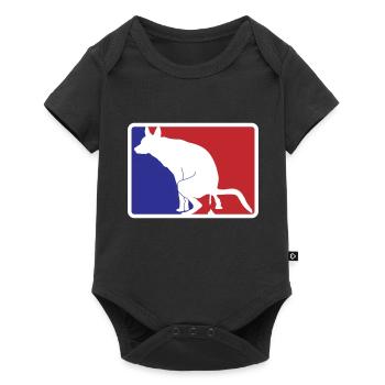 Celui avec le chien va logo | Les couleurs peuvent être changées - Body à manches courtes Premium Bébé - noir - Devant