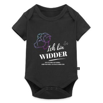 Ich bin Widder - Ich bin das Karma Sternzeichen - Baby Premium Kurzarmbody - Schwarz - Vorne
