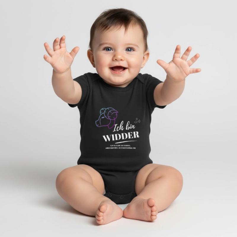 Ich bin Widder - Ich bin das Karma Sternzeichen Baby Premium Kurzarmbody