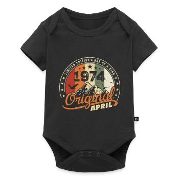 Original Avril 1974 Cadeau Millésime Avril 1974 - Body à manches courtes Premium Bébé - noir - Devant