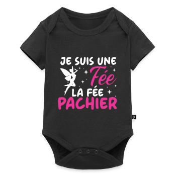 Je Suis Une Fee La Fee Pachier Humour Humoristique - Body à manches courtes Premium Bébé - noir - Devant