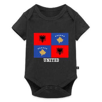Kosovo Flag Albania t-shirt Kosovar Shqiptar uqk - Baby Premium short-sleeve bodysuit - black - Front
