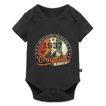 Cadeau D'anniversaire Mars 1937 Vintage 1937 Retro - Body à manches courtes Premium Bébé - noir - Devant