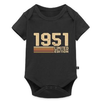 Né en 1951 anniversaire - Cadeau 1951 Vintage 1951 - Body à manches courtes Premium Bébé - noir - Devant