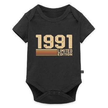 Born in 1991 Birthday - Gift 1991 Vintage 1991 - Baby Premium short-sleeve bodysuit - black - Front