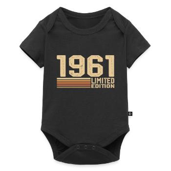 Born in 1961 Birthday - Gift 1961 Vintage 1961 - Baby Premium short-sleeve bodysuit - black - Front