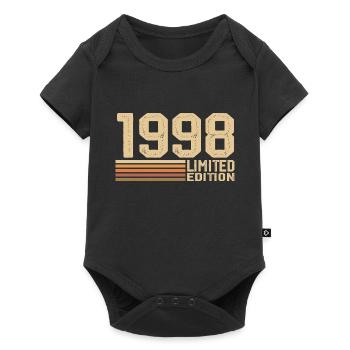 Né en 1998 anniversaire - Cadeau 1998 Vintage 1998 - Body à manches courtes Premium Bébé - noir - Devant
