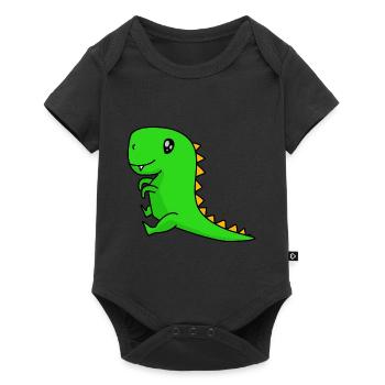 Bébé dinosaure - Body à manches courtes Premium Bébé - noir - Devant