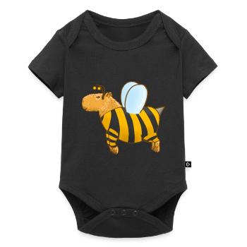Capybara Bee Costume - Baby Premium short-sleeve bodysuit - black - Front