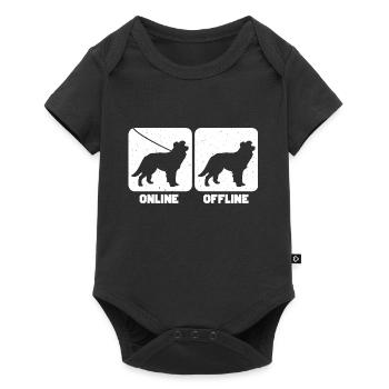 Border Collie Dog - Baby Premium short-sleeve bodysuit - black - Front