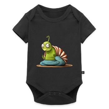 Snails Yoga / Yogi Snail - Baby Premium short-sleeve bodysuit - black - Front